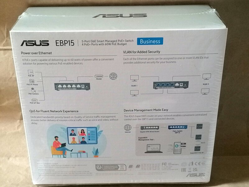 Asus Business ExpertWiFi EBP15 + Switch PoE, nou, sigilat, garantie!